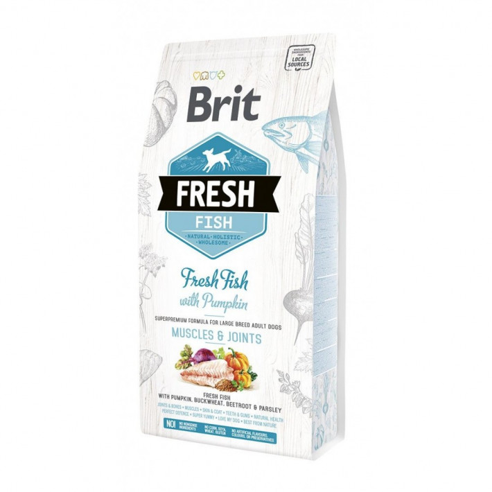 Сухий корм Brit Fresh Fish/Pumpkin Adult Large для дорослих собак великих порід