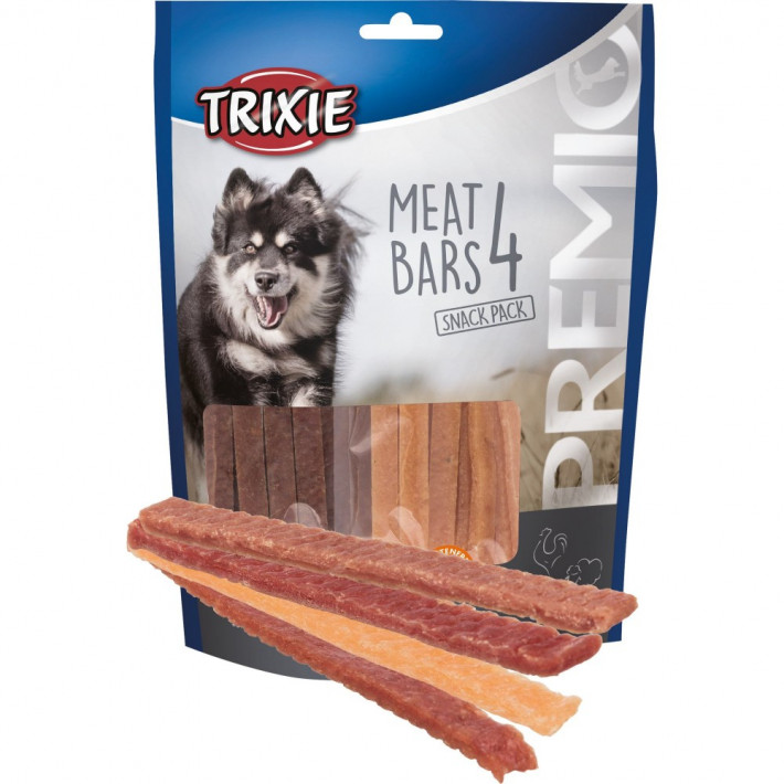 Лакомства Trixie Premio 4 Meat Bars для собак с курицей, уткой, бараниной и лососем, 4х100 г - фото №8