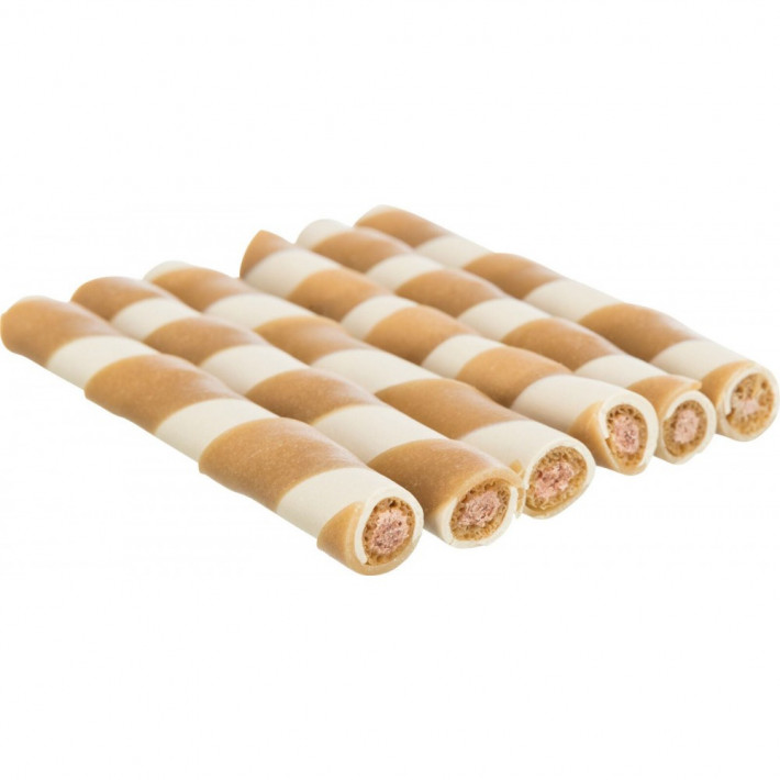 Лакомства Trixie Filled Chew палочка прессованная жевательная с курицей 10 см 17 г 100 шт - фото №2