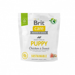 Корм для щенков Brit Care Sustainable Puppy курица и насекомые 1 кг