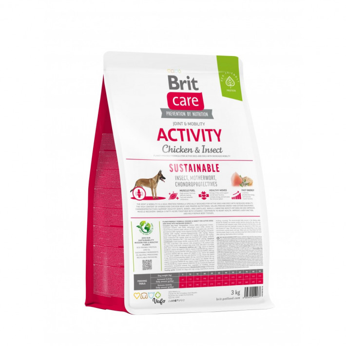 Сухой корм Brit Care Dog Sustainable Activity для активных собак с курицей и насекомыми, 3 кг - фото №3