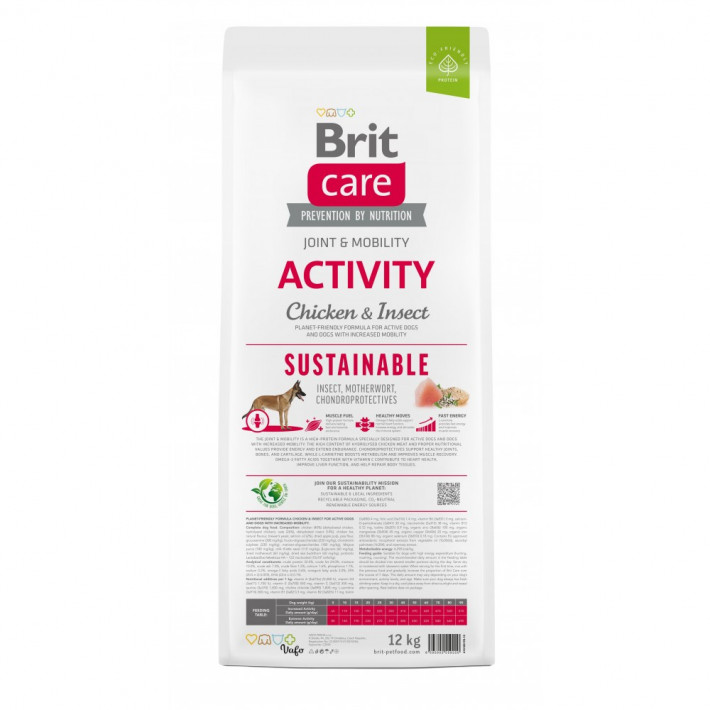 Корм сухий Brit Care Dog Sustainable Activity для дорослих собак з підвищеною активністю з куркою та комахами 12 кг - фото №5