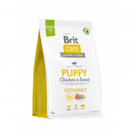 Корм Brit Care Dog Sustainable Puppy курица и насекомые 3 кг