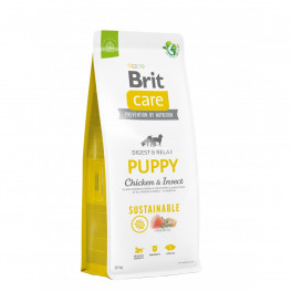 Корм Brit Care Dog Sustainable Puppy курица и насекомые 12 кг