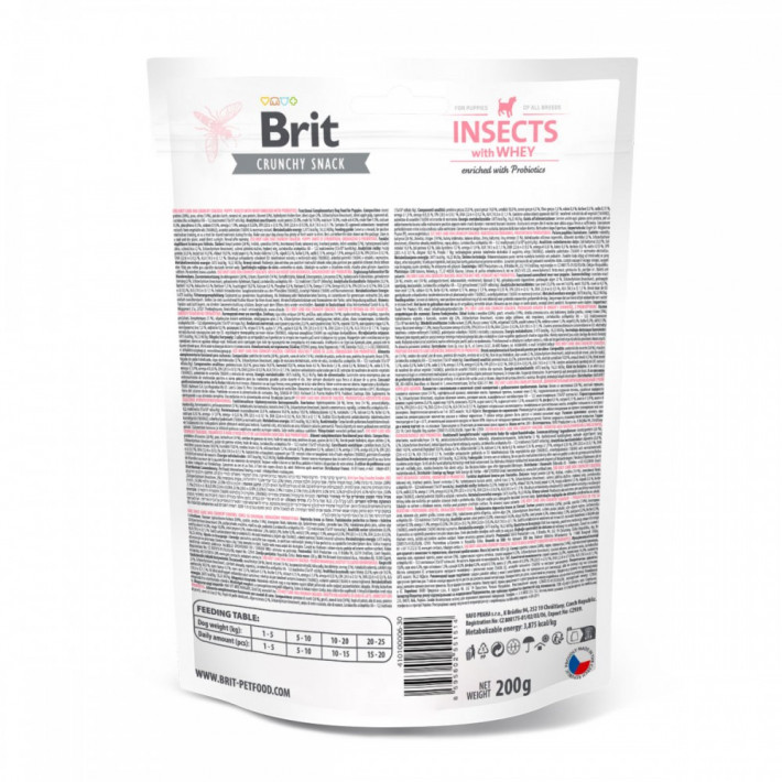 Лакомства для щенков Brit Care Dog Crunchy Cracker Insects with Whey - фото №3