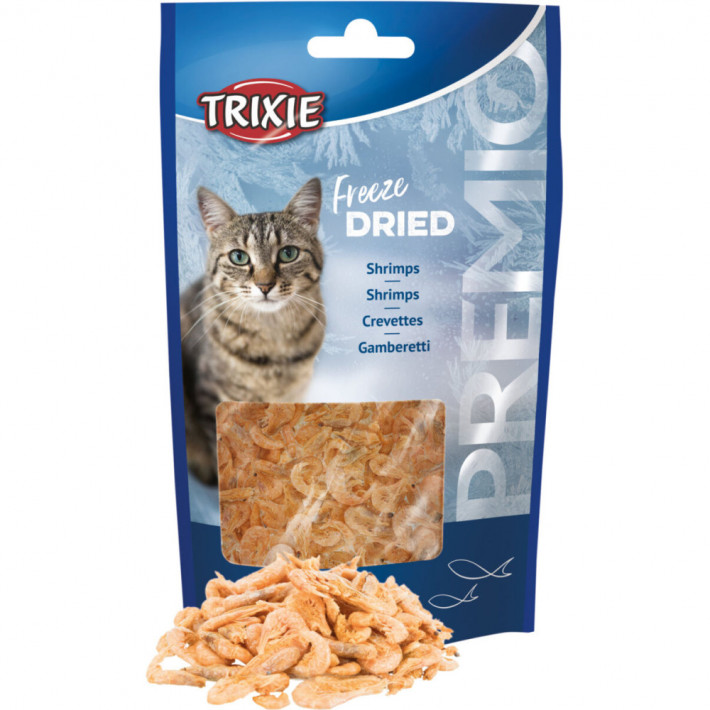 Лакомства для кошек Trixie PREMIO Freeze Dried креветки 25 г - фото №3