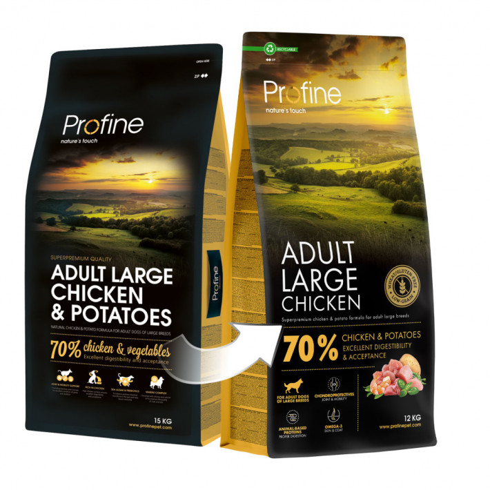 Сухий корм Profine Large Chicken and Potatoes для собак великих порід з куркою та картоплею, 12 кг - фото №4