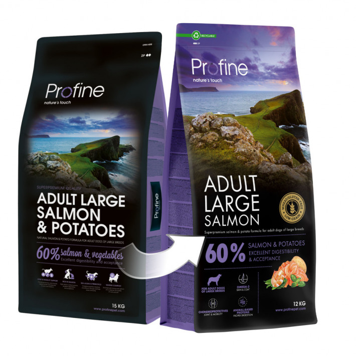 Сухий корм Profine Large Salmon and Potatoes для собак великих порід, лосось і картопля, 12 кг - фото №3