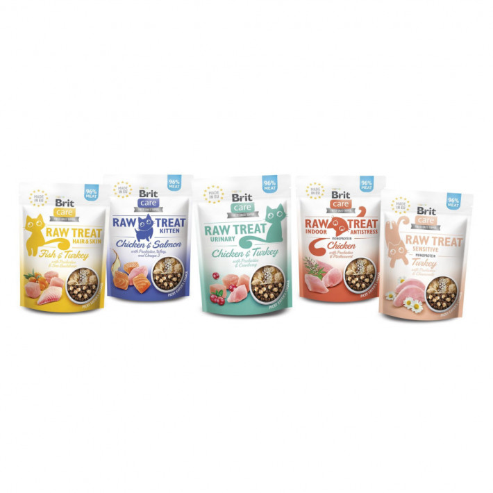 Ласощі для кошенят Brit Raw Treat Freeze-dried Kitten курка і лосось 40 г - фото №4