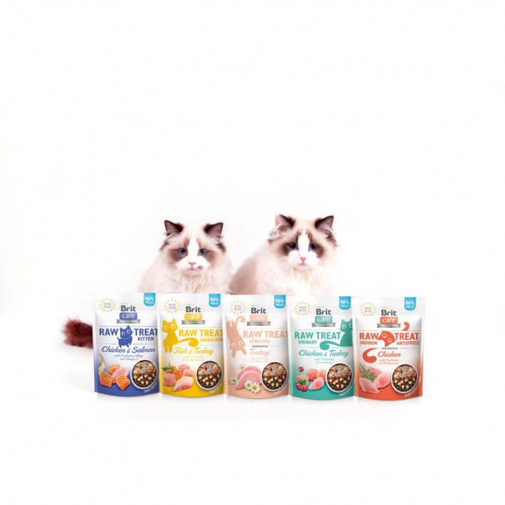 Ласощі для кошенят Brit Raw Treat Freeze-dried Kitten курка і лосось 40 г - фото №5