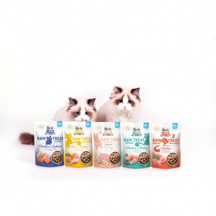 Ласощі для кошенят Brit Raw Treat Freeze-dried Kitten курка і лосось 40 г - фото №6