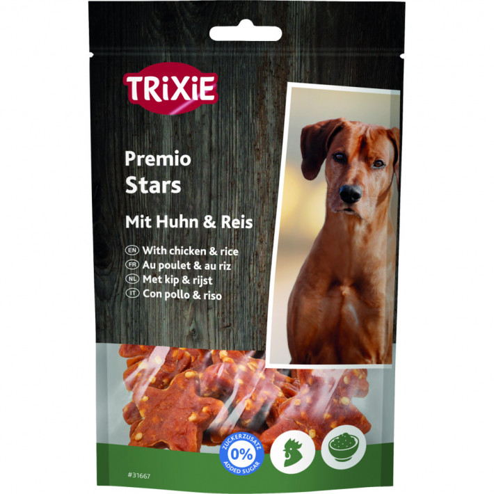 Лакомства для собак Trixie PREMIO Stars with chicken and rice (Звездочки с курицей и рисом), 100 г - фото №4