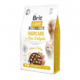 Корм Brit Care Cat Raw Delights Haircare лосось и индейка 2 кг