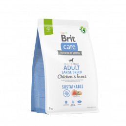 Сухий корм Brit Care Sustainable Adult Large Breed курка та комахи 3 кг