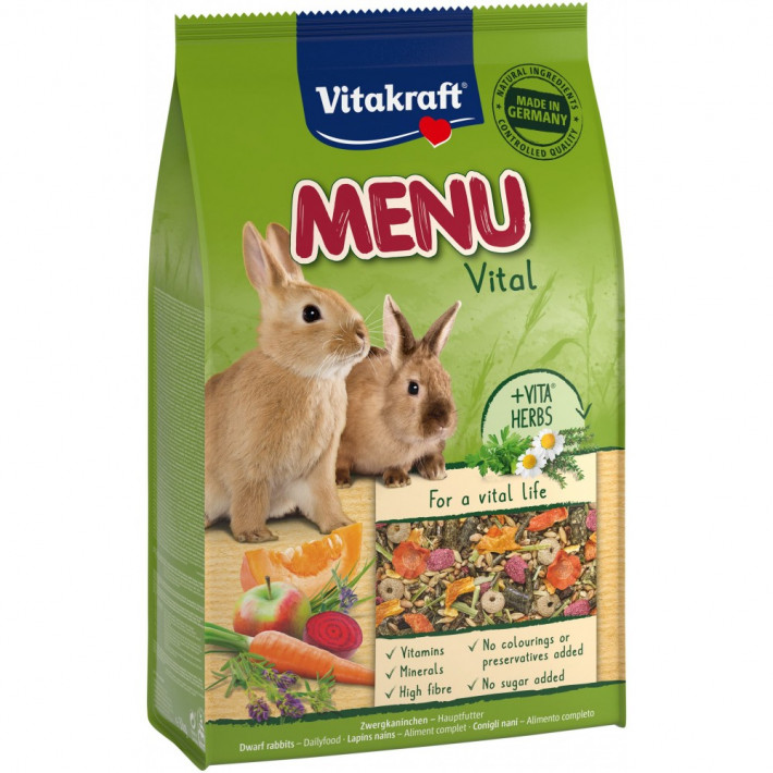 Корм Vitakraft Premium Menu для кроликів, 3 кг