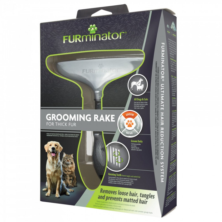 Гребінь FURminator з обертовими зубцями для густої шерсті
