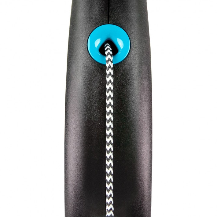 Повідець-рулетка Flexi Black Design трос M 5 м/20 кг синій - фото №2