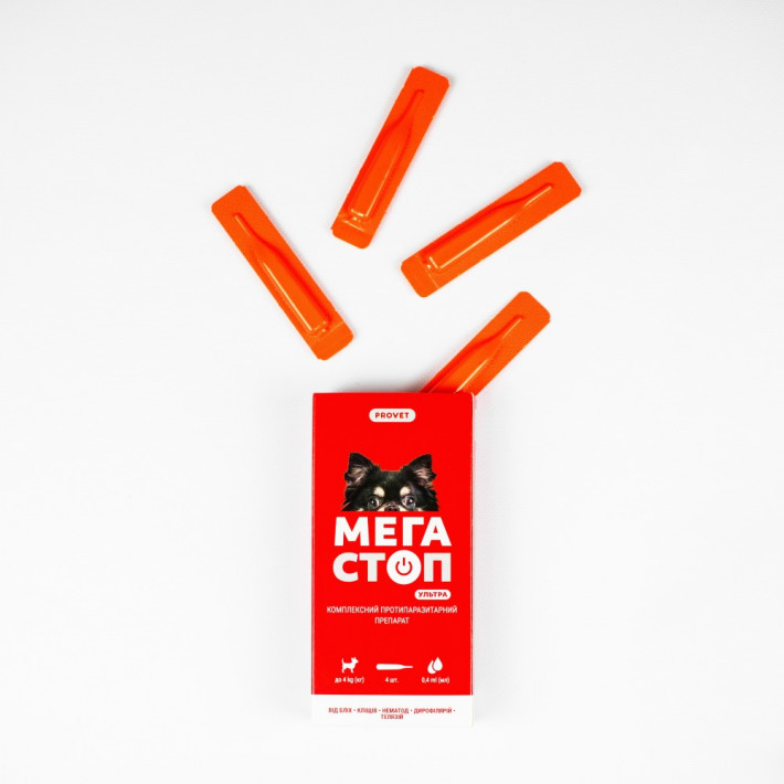 Капли от блох и клещей Provet МЕГАСТОП УЛЬТРА для собак до 4 кг - фото №6