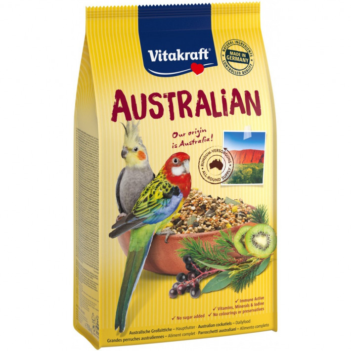 Корм Vitakraft Australian для средних австралийских попугаев, 750 г