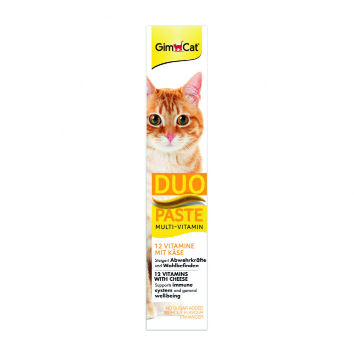 Мультивітамінна паста GimCat DUO PASTE 12 вітамінів із сиром для котів - фото №3