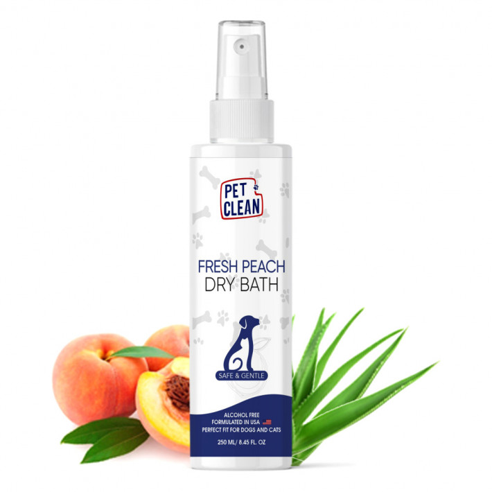 Сухий шампунь для тварин Pet Clean DRY BATH-FRESH PEACH 250мл