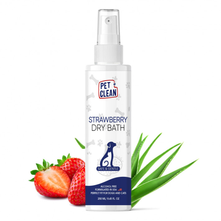 Сухий шампунь для тварин Pet Clean DRY BATH-STRAWBERRY 250мл