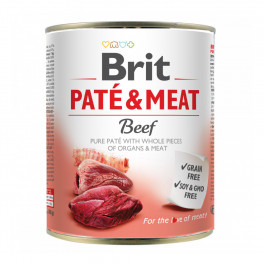 Вологий корм Brit Paté and Meat Beef 800 г - фото №1