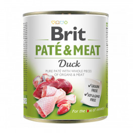 Вологий корм Brit Paté and Meat качка 800 г - фото №1
