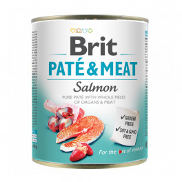 Вологий корм Brit Paté and Meat Salmon лосось 800 г - фото №1
