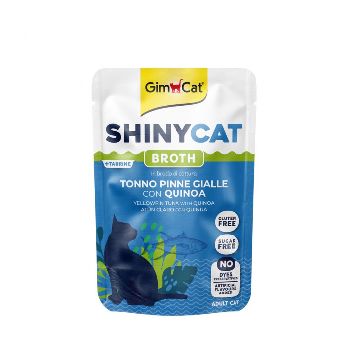 Вологий корм для котів GimCat ShinyCat з тунцем та кіноа в бульйоні, 70 г