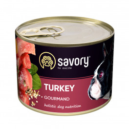 Вологий корм Savory Dog Gourmand індичка 200г/6 шт