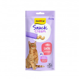 Лакомства GimCat Snack Cream Salmon с лососем 6х15 г