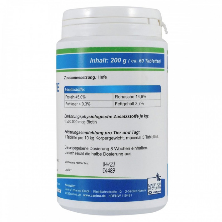 Вітамінний комплекс Canina Biotin Forte Tabletten для собак - фото №3