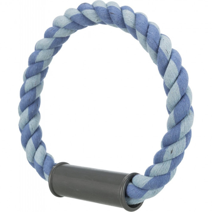 Іграшка Trixie для собак Кільце плетене з пластиковою ручкою 30 см - фото №3