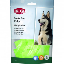 Ласощі Trixie Denta Fun Chewing Chips для собак пластинки для чищення зубів зі спіруліною 50 г - фото №1