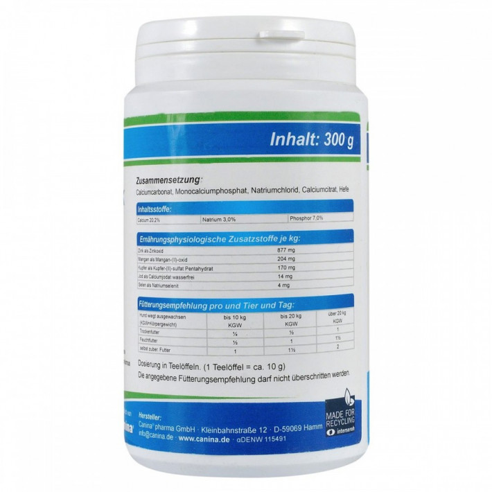 Мінеральний комплекс Canina Welpenkalk для цуценят та молодих собак, 300 г - фото №2