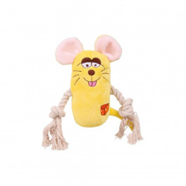 Іграшка Trixie для собак Тваринки з мотузкою та пискавкою плюш 13 см - фото №1