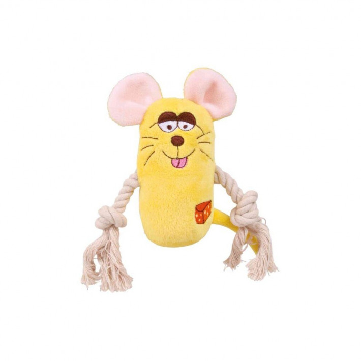 Іграшка Trixie для собак Тваринки з мотузкою та пискавкою