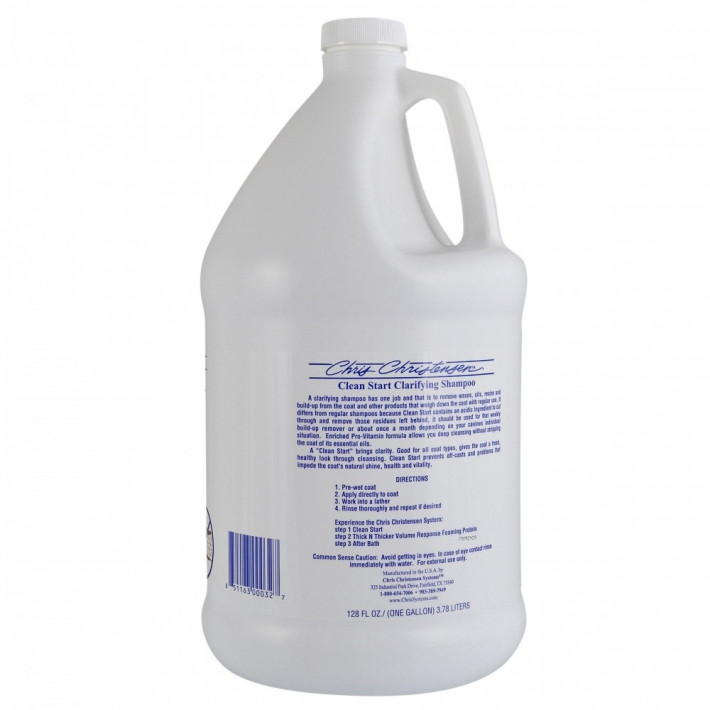 Шампунь Chris Christensen Clean Start для собак та котів 3,8 л - фото №2