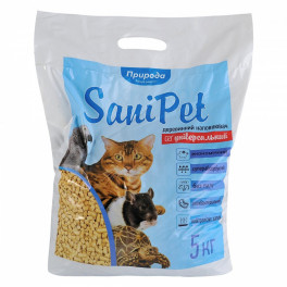 Наповнювач Природа Sani Pet Універсальний гігієнічний для котячих туалетів деревинний 5 кг - фото №2