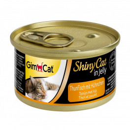 Корм вологий GimCat Shiny Cat для котів з тунцем та куркою в желе 70 г - фото №2