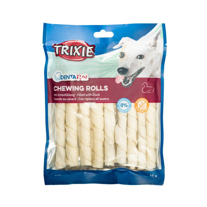 Ласощі Trixie Denta Fun Chewing Rolls з качкою для собак