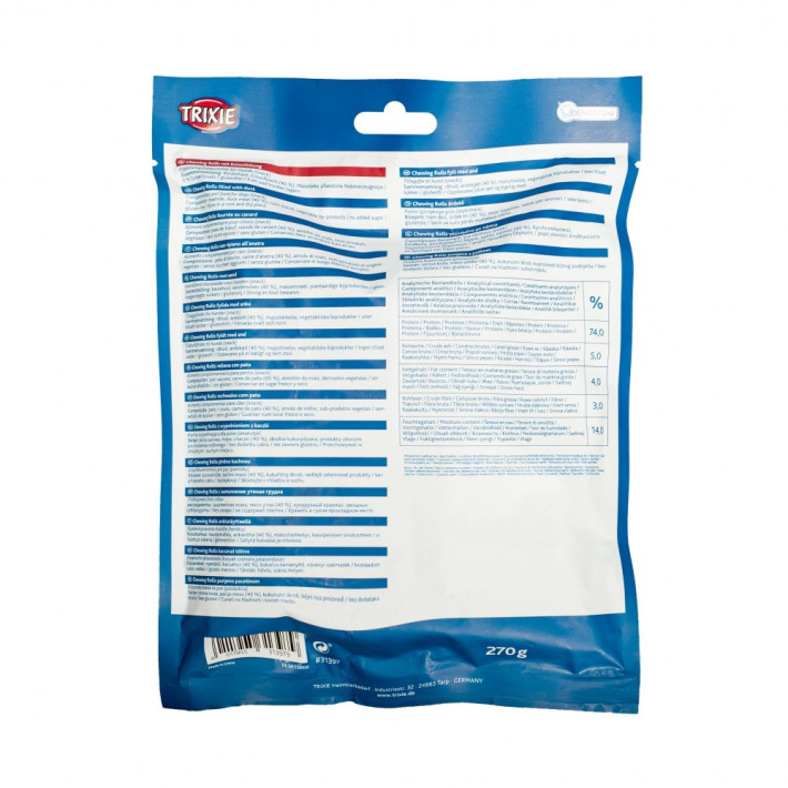 Ласощі Trixie Denta Fun Chewing Rolls з качкою для собак - фото №4