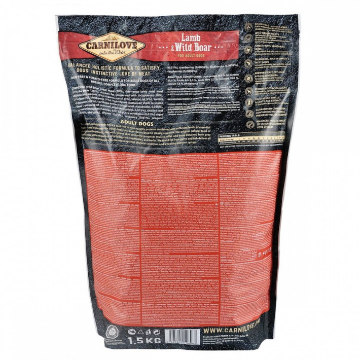 Сухий корм Carnilove Adult Lamb and Wild Boar для дорослих собак - фото №4