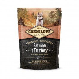 Корм сухий Carnilove Puppy Large Breed Salmon and Turkey для цуценят великих порід з лососем та індичкою 1,5 кг - фото №1