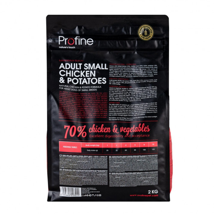 Корм сухий Profine Adult Small для дорослих собак дрібних порід з куркою та картоплею - фото №5