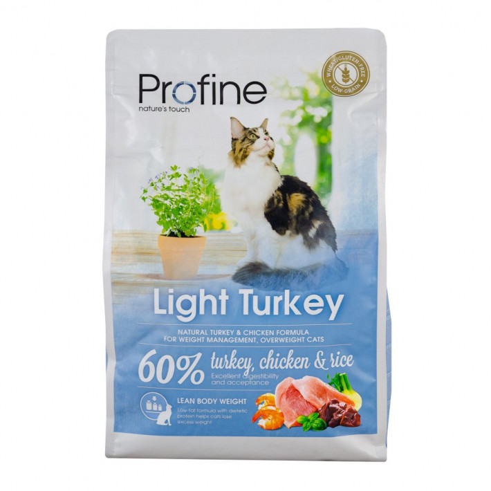 Корм сухий Profine Cat Light для дорослих котів з індичкою та рисом 2 кг - фото №3