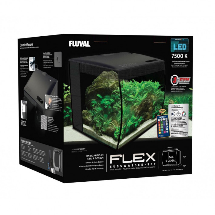 Акваріум Fluval Flex 34 л чорний - фото №7