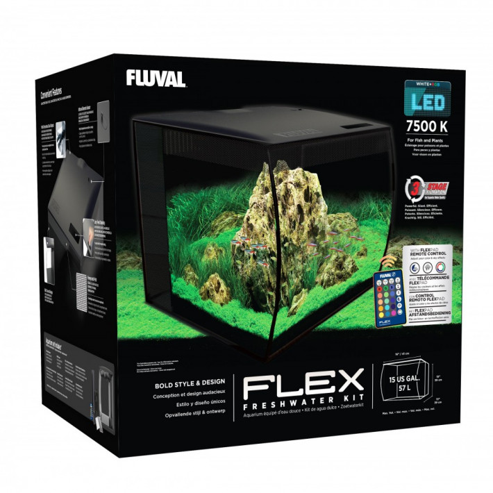 Аквариум Fluval Flex 57 л черный с оборудованием - фото №11