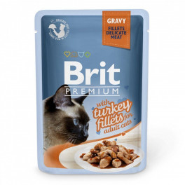 Корм вологий Brit Premium Cat Turkey Fillets Gravy pouch для котів філе індички в соусі 85 г - фото №1